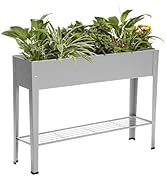 Amazon.co.jp: BAOYOUNI プランター 脚付き 大型 深型 スタンド ホーム